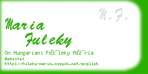 maria fuleky business card